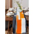 thumbnail image 3 of Table Runner Orange Black Table Decoration for Kitchen Dinning Modern Abstract Art Table Decoration for Indoor Outdoor Party Wedding Decor 13x90inch, 3 of 7