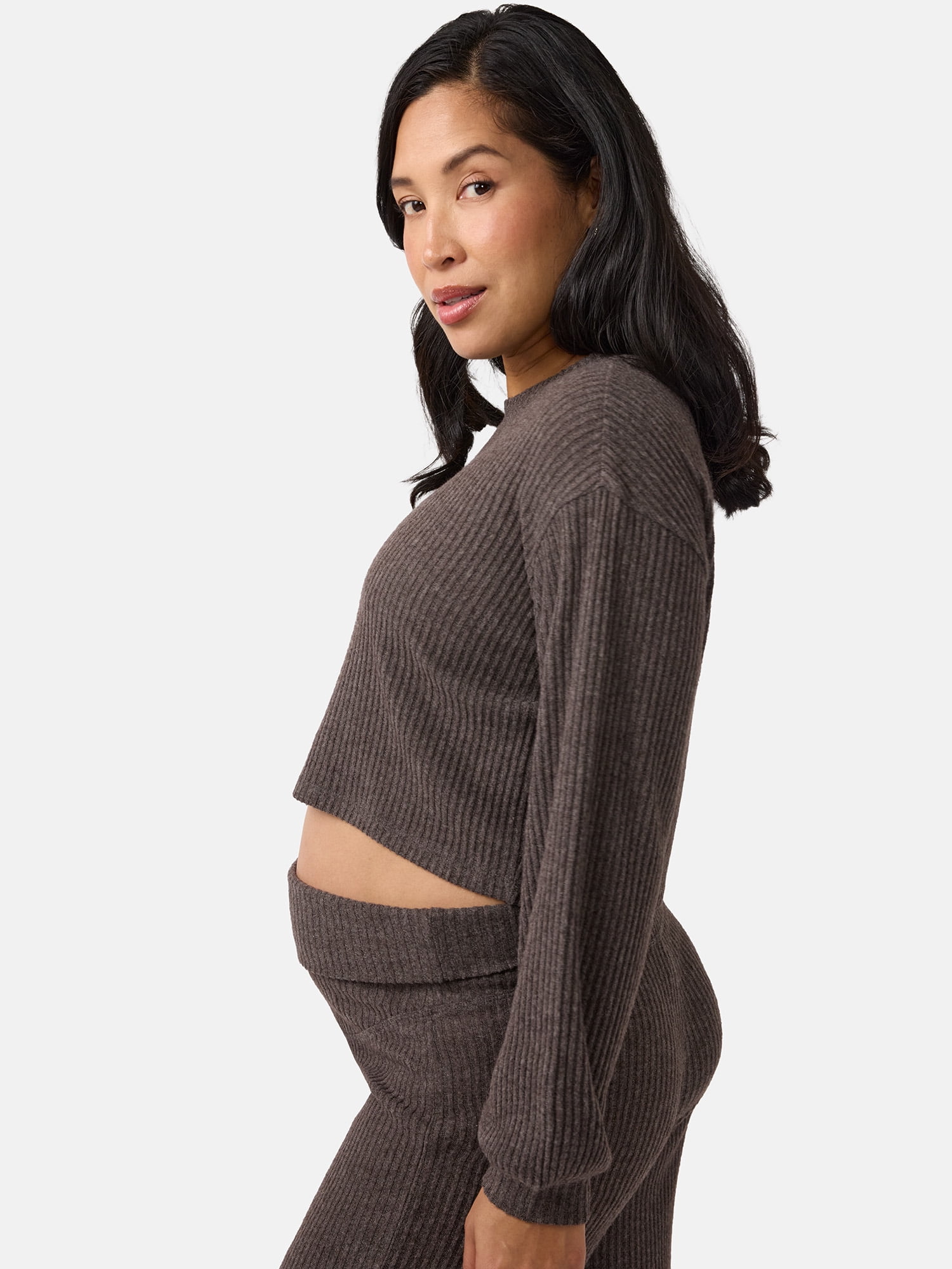 Ingrid & Isabel For Every Belly Women's Maternity Ribbed Top, Sizes S-XXL