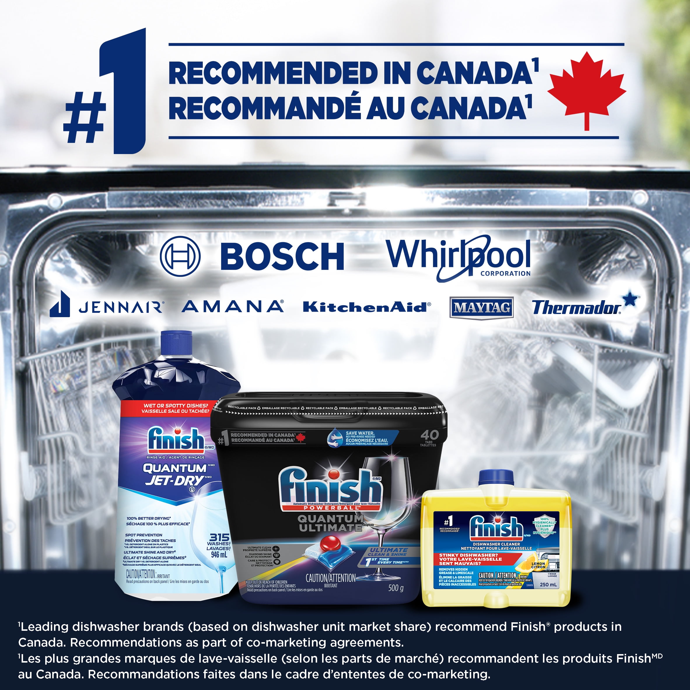 Détergent pour lave-vaisselle Finish, Quantum Ultimate, frais, 40 comprimés 40 comprimés