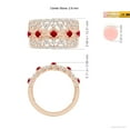 thumbnail image 5 of ANGARA Natural Art Deco Inspired Ruby Broad Filigree Ring in 14K Rose Gold for Women (Size-2.6mm) | July Birthstone, Birthday, Anniversary, Jewelry Gift for Women | Natural Ruby Ring, 5 of 9