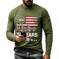 thumbnail image 4 of LPKRT Men Patriotic Long Sleeve T Shirt - 250Th Anniversary Crewneck Tee, Soft Breathable Top(Army Green-3XL), 4 of 4
