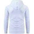 thumbnail image 3 of Tyhengta Men's Hoodies Pullover Plaid Jacquard Hoodie Long Sleeve Casual Drawstring Sweatshirts with Pocket White M, 3 of 8