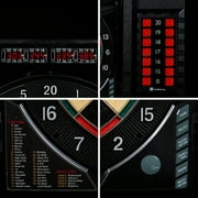 MD Sports Bristlesmart Smart Dartboard Cabinet with Digital X/O Cricket Scorekeeping and Steel Tip Dart Set