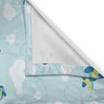 thumbnail image 3 of Kids Curtains 2 Panels Set, Cartoon Style Sky with Airplanes and Clouds Swirls Scrapbook Design Pattern, Window Drapes for Living Room Bedroom, 55W X 39L Inches, Baby Blue Pink White, by Ambesonne, 3 of 3