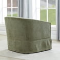 thumbnail image 5 of Elm Caper Green Polyester Fabric Skirted 360-degree Swivel Chair, 5 of 12