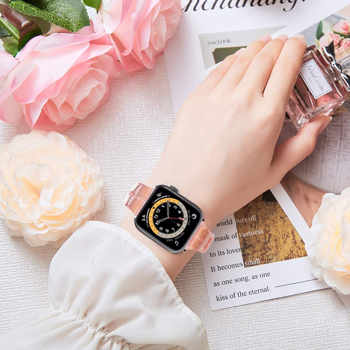 Bands with Case Compatible with Apple Watch 40mm 44mm Fashion Women Replacement Strap Bracelet Compatible with iWatch Series 6 5 4 Series SE Red 40mm Walmart