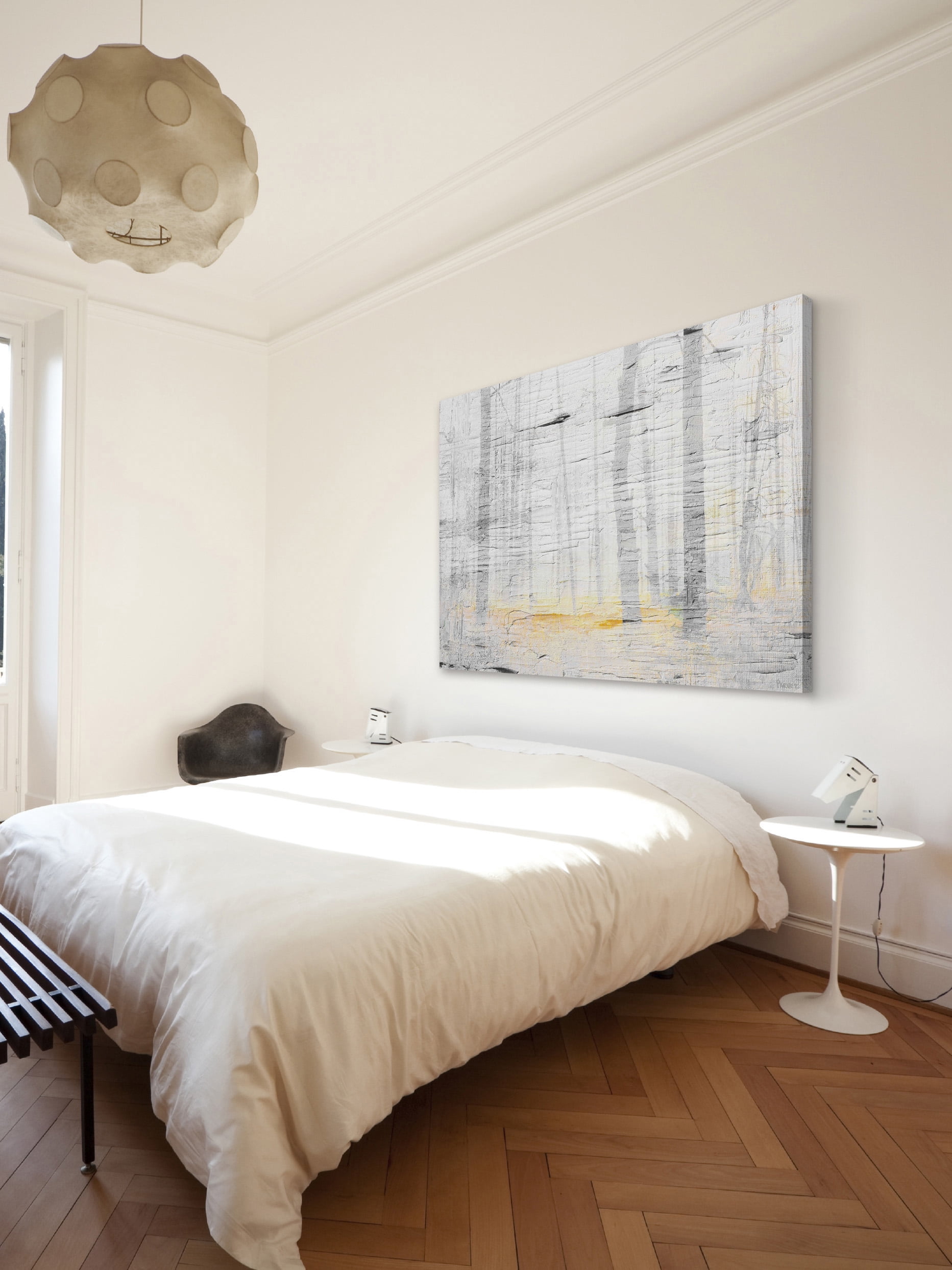 "Trees on Golden Ground" Painting Print on Wrapped Canvas