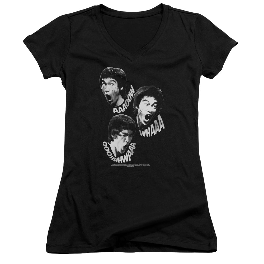 Bruce Lee Sounds Of The Dragon Juniors and Women Black T-Shirts