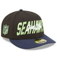 thumbnail image 3 of Men's New Era Black/Navy Seattle Seahawks 2022 NFL Draft Low Profile 59FIFTY Fitted Hat, 3 of 6