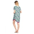 thumbnail image 4 of Casual Nights Women's Rayon Short Sleeve Floral Dorm Sleepwear Nightshirt - Blue - Large, 4 of 5