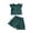 Green, variant on REDARER Summer Toddler Girls Fly Sleeve Solid T Shirt Tops Shorts Outfits,4-5 Years