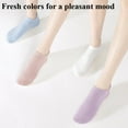 thumbnail image 6 of 6 pairs 100% Cotton Thin Socks Women No Show Casual Lightweight Low Cut Ankle Socks Non Drop Heel Soft Breathable 4-8.5, 6 of 7