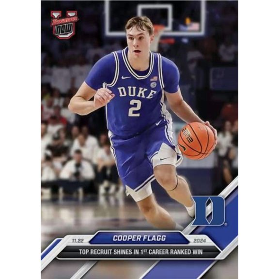 NCAA 2024-25 Bowman U NOW Basketball Cooper Flagg #16 (Top Recruit Shines in 1st Career Ranked Win)