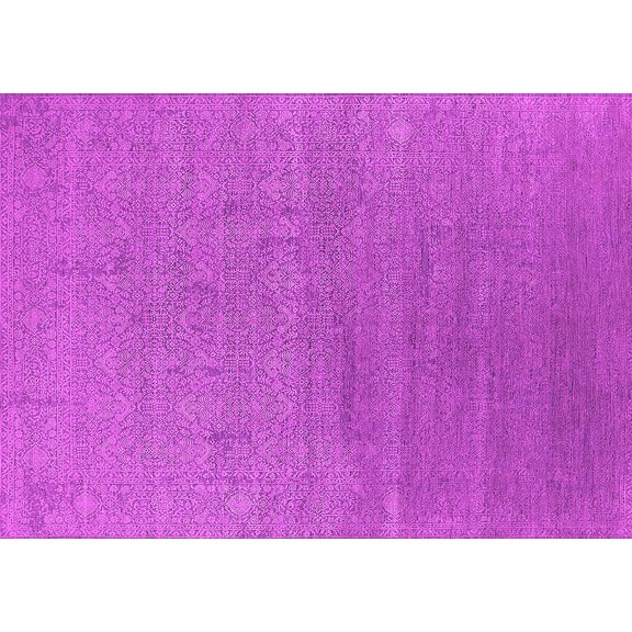Ahgly Company Indoor Rectangle Oriental Pink Industrial Area Rugs, 5' x 7'