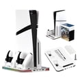 thumbnail image 1 of Cooling Fan Stand Compatible with PS5 & PS5 Slim & PS5 Pro Console - RGB LED Lighting, Charging Base & Storage Rack, 1 of 9