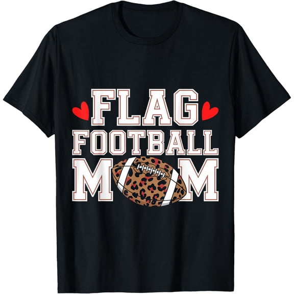 Flag Football Player Mom Game Day T Shirt Size S-5XL
