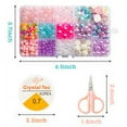 thumbnail image 3 of Haooryx  DIY Bead Jewelry Making Kit for Kids Girls 400Pcs+, 3 of 5