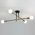 thumbnail image 1 of Lámparas de techo de iluminación industrial, lámpara de techo Sputnik, 4 lámparas de metal de 72 cm para sala de estar, dormitorio, cocina, casquillo E27, sin bombilla [Clase energética A+++], 1 of 5