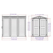 Duramax 5x8 YardMate Plus Outdoor Plastic Storage Shed with Molded Floor
