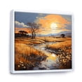 thumbnail image 2 of Designart "Gold and Sky Yellow Blue Prairies VI" Landscapes Floater Framed Wall Decor, 2 of 7