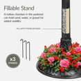 thumbnail image 6 of Best Choice Products Solar Outdoor Bird Bath Pedestal Fountain Garden Decoration w/ Fillable Planter Base - Black, 6 of 7