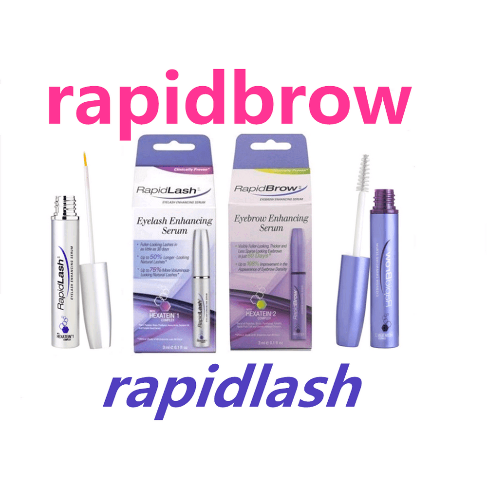 RapidLash Eyelash Serum 3ml & Rapidbrow Eyebrow Serum 3ml Set, for Long, Thick Looking Lashes
