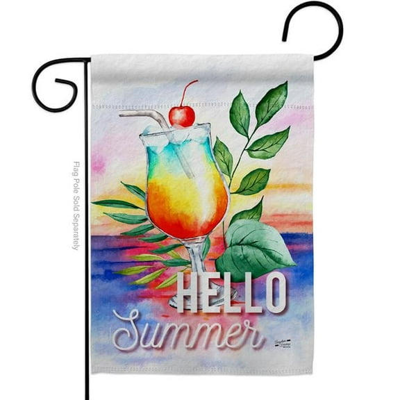 Angeleno Heritage G135444-BO Summer Cool Drink Beverages Cocktail 13 x 18.5 in. Double-Sided Decorative Vertical Garden Flags for House Decoration Banner Yard Gift