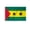 Sao Tome & Principe 2x3 ft Flag-Nylon, variant on AGAS Small Sao Tome & Principe Flag 4x6 inch - 11 inch Plastic Pole Polyester Fabric Stitched Edges Santomean African island Hand Held Mini Small Stick Flags