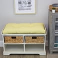thumbnail image 2 of The Gripper Non-Slip Tufted Bench Cushion for Indoor Furniture, Entryway Storage, Bay Window, Corner Nook or Piano Seat, 30 Inches, Yellow, 2 of 5