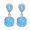 Blue, variant on Gemstone Earrings Copper Electroplated Silver Artificial Opal Opal Opal Earrings for Women