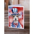 thumbnail image 2 of Fox Terrier Patriotic American Greeting Cards Pack of 8 7 in x 5 in, 2 of 3