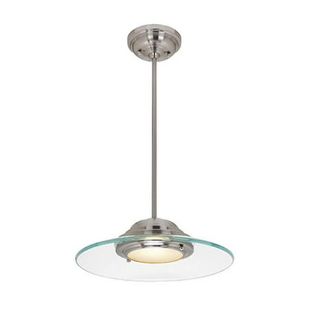 

Phoebe 50441LED-BS-8CL 1 Light Convertible Semi Flush Pendant in Brushed Steel with 8mm Clear Glass Glass