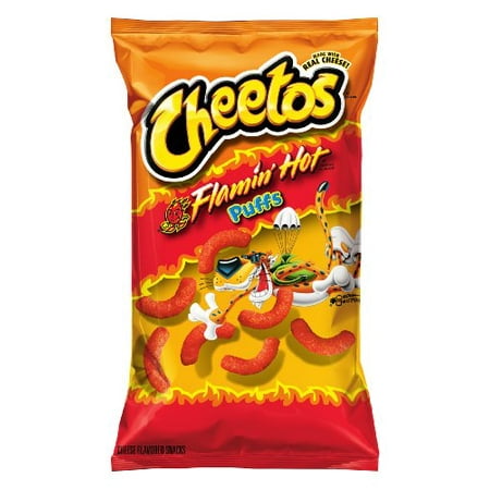 Cheetos Puff Flamin' Hot Cheese Flavored Snacks, 8.5 Oz.