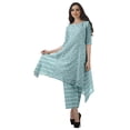 thumbnail image 1 of Moomaya Ensemble Kurti Kurta Pantalon pour Femmes Col Bateau Imprimé Robe 2 Pcs Tenue Ethnique, 1 of 6