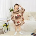 thumbnail image 6 of FORMRS Wearable Blanket Hoodie with Sleeves for Kids Cozy Flannel Sweatshirt, Creamy Cake, 6 of 7