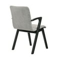 thumbnail image 4 of Black Dining Set 5 Piece Medieval Style TableChairs - Rubberwood Veneer, Gray Upholstery, 4 of 6