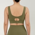 thumbnail image 3 of WAGUTH Women's Adjustable Hook & Loop Shoulder Straps Sports Bra Cutout Back Hook Closure Medium Support Workout Yoga Bra for Gym Fitness, 3 of 9