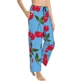 thumbnail image 2 of Kll Womens Cherry Print Pajama Pants Soft Pajama Bottoms For Women Cozy Lounge Pants, 2 of 9