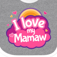 thumbnail image 4 of Inktastic I Love My Mamaw Grandchild Girls Baby Bib, 4 of 4
