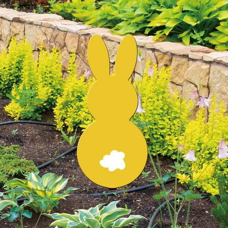 

Easter Acrylic Rabbit Garden Decor Waterproof Double Sided Lawn Decorative Signs for Villa Courtyard Garden