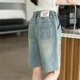 thumbnail image 4 of Tiijoy Girls Pull On Baggy Denim Shorts Toddler Stretch Straight Leg Jean Shorts Toddler Jorts, Sizes 2-3, 4 of 8