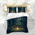 thumbnail image 3 of 3D Bosque Árbol Floral Luz del Sol Funda de edredón Juego de Ropa de Cama Funda Nórdica, 3 of 5
