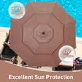 thumbnail image 5 of Ainfox  Patio Umbrella with Base 10ft 3 Tiers Outdoor Umbrella Brown, 5 of 5