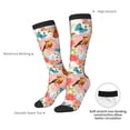 thumbnail image 4 of Fotbe Flowers And Birds Watercolor Calcetas Divertidas Estampadas para Hombre y Mujer, Calcetas de Algodón hasta la Rodilla para Caminar, Correr, Enfermería y Embarazo, 4 of 6