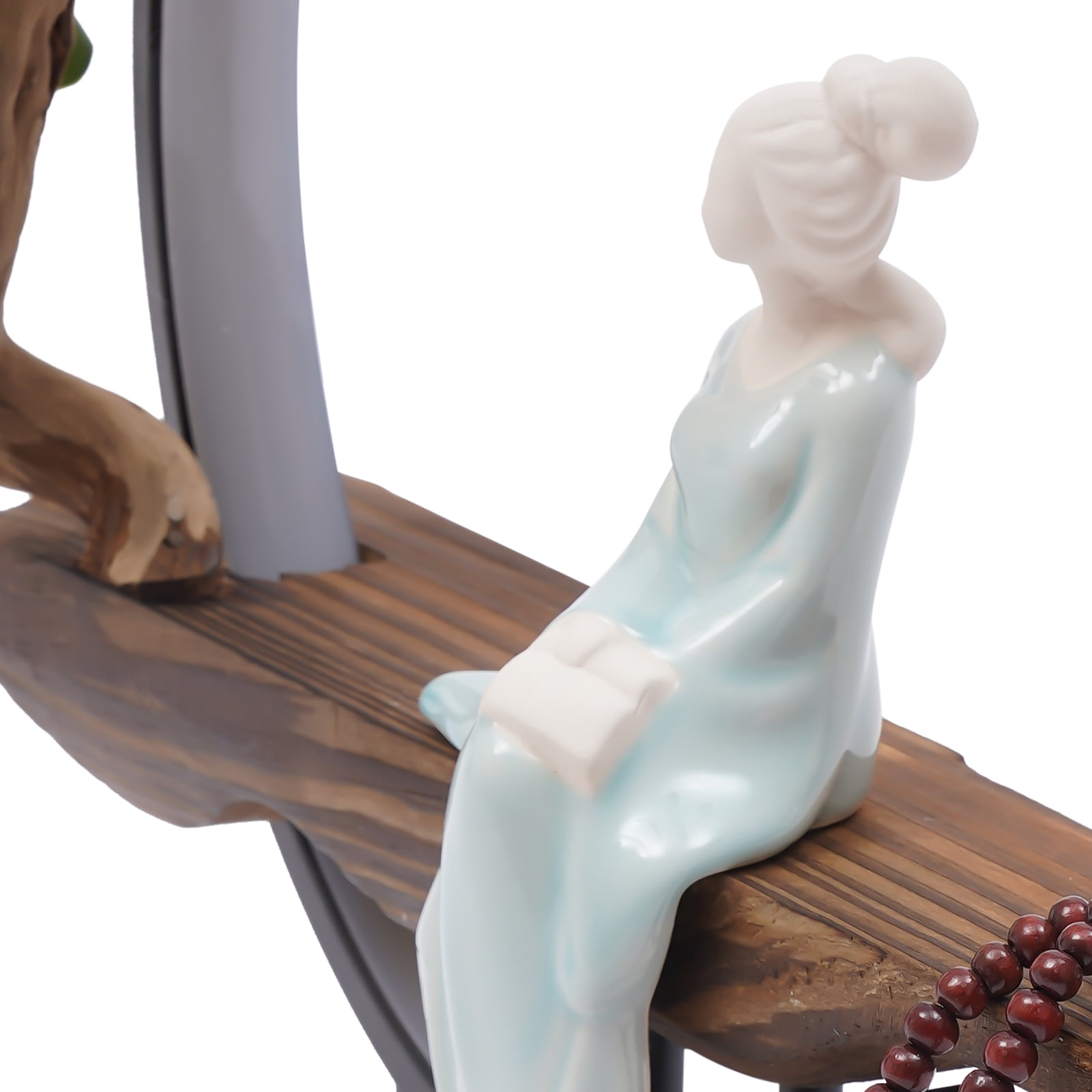 Backflow Incense Holder with LED Light, Ceramic Backflow Incense Burner Perfect for Relaxing or Home Decor