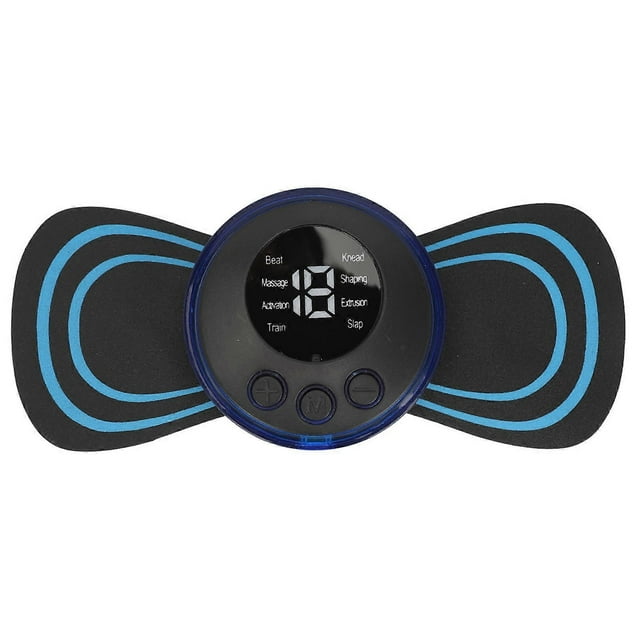 2pcs Mini Whole Body Massager Electric Pulse Body Massage Patch 8 Modes 19 Levels Portable Massager Pad for Neck Back Waist