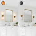 thumbnail image 5 of Gold Wall Sconces Set of 2, Hardwired Bathroom Vanity Light Fixture, Brass Sconce Wall Lighting, Modern Wall Light Set of Two, Cylinder Lamp for Bathroom Mirror Hallway Bedroom (Bulbs Required), 5 of 7