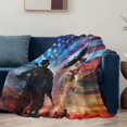thumbnail image 2 of Veteran Blanket, American Flag Eagle Flannel Blanket Gifts for Women, Soft Warm Lightweight Bald Eagle Blankets for Living Room Home Sofa Travel Decor 50" x 60", 2 of 5