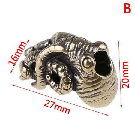 

AOWA 1PC Multicolor Titanium Retro Brass Knife Beads Rope Cord Edc Beads Pendants Tools