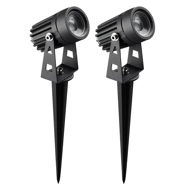 Luminaria para Patio y Jardín StakeLight 2 Pzas Luz Blanca 100/240VCA 400Im 5W LED Apert.30° 6000K IP 50 Negro Mate Acer